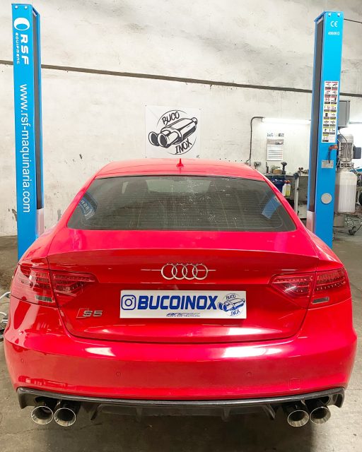 Dulce sonajero el que nos deja este Audi S5 3.0 V6 #suppercharged con supresores de resonadores antes de intermedio y colas de escape nuevas en 89mm, y lo que ya traía esta máquina de @dbart_98 con Xpipe y silenciosos con válvulas 🔥💥 #audis5sportback #audis5quattro #audiv6turbocharged #audiv6quattro #audis5 #audiquattro #audi #inoxidable #bucoinoxweldings #bucoinox @bucoinox 👨🏼‍🏭🔥