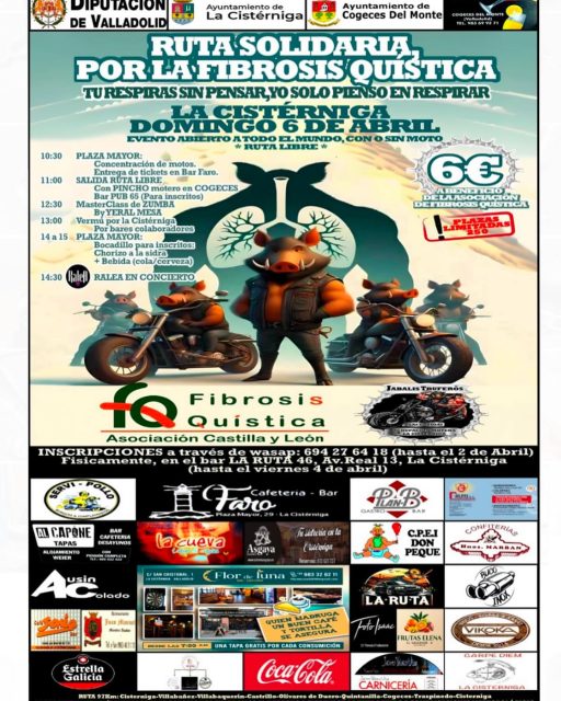 🟢TU SOLIDARIDAD IMPORTA🟢

Ruta solidaria por la Fibrosis Quística organizada por @amjabalistruferosygozosas y @bar_la_ruta_ 

Inscripciones Wapp 694 276 418
In situ bar LA RUTA 46